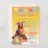 メキシカンフィエスタ誕生日パーティー招待状 招待状 (正面)