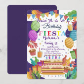 メキシカンフィエスタ誕生日パーティー招待状 招待状 (正面/裏面)