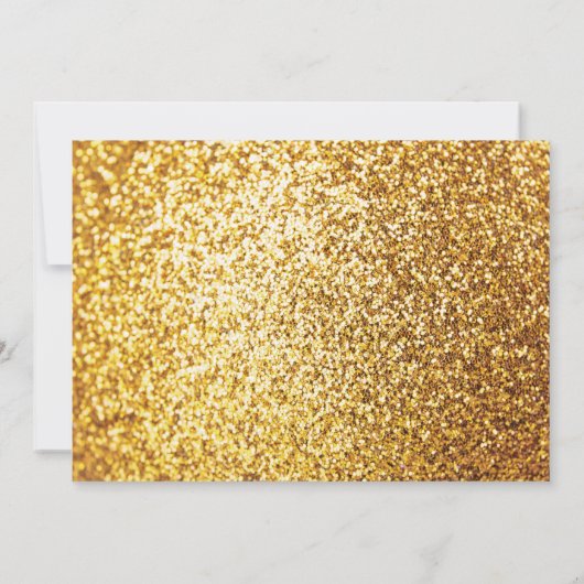 メキシカンフィエスタ誕生日パーティー金ゴールドグリッター写真 招待状 (裏面)