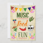 メキシカンフィエスタ誕生日パーティー 招待状 (裏面)