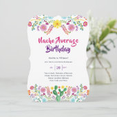 メキシカンフィエスタ誕生日招待状フォークアート 招待状 (スタンド正面)