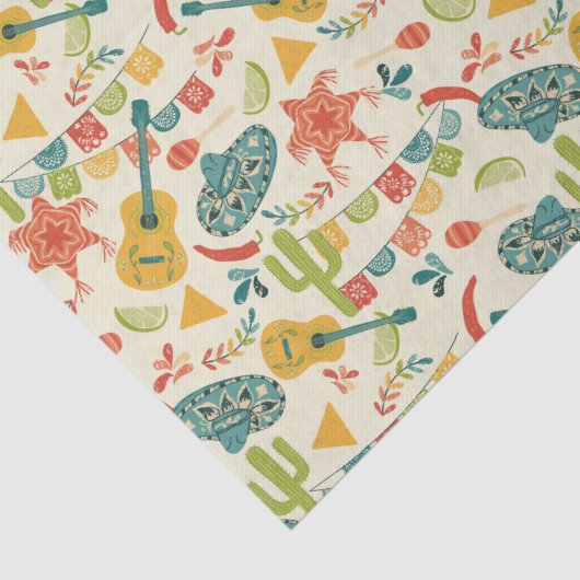 メキシカンフィエスタ誕生日 パターン(の模様が)ある 薄葉紙 (詳細)