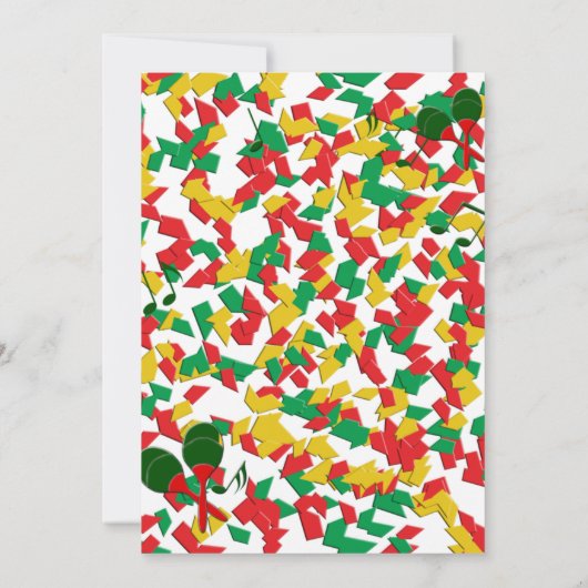 メキシカンフィエスタ誕生日(任意の場合)アミゴス 招待状 (裏面)