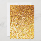 メキシカンフィエスタ金ゴールドグリッター誕生日の招待 招待状 (裏面)