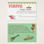 メキシカンフィエスタ魅力的赤ちゃんシャワーおむつラッフル (正面&裏面)