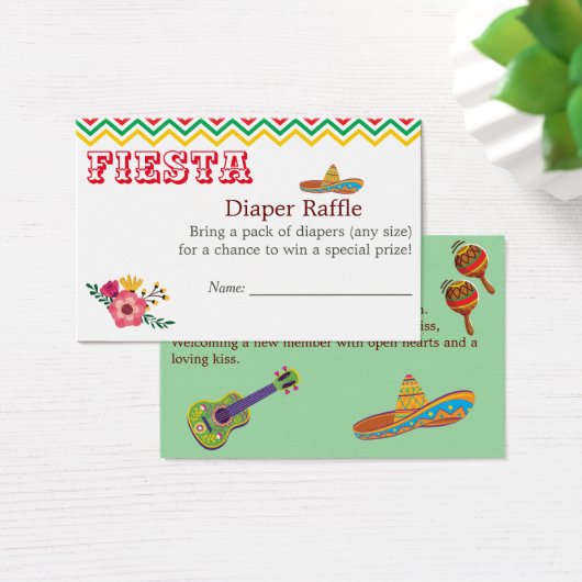 メキシカンフィエスタ魅力的赤ちゃんシャワーおむつラッフル (デスク)