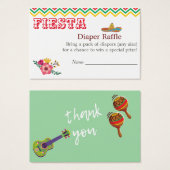 メキシカンフィエスタ魅力的赤ちゃんシャワーおむつラッフル (正面&裏面)