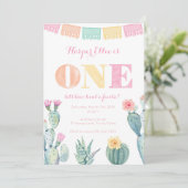 メキシカンフィエスタ1歳誕生日パーティー（女の子） 招待状 (スタンド正面)