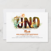 メキシカンフィエスタ1st誕生日パーティーUNO 招待状 (正面)