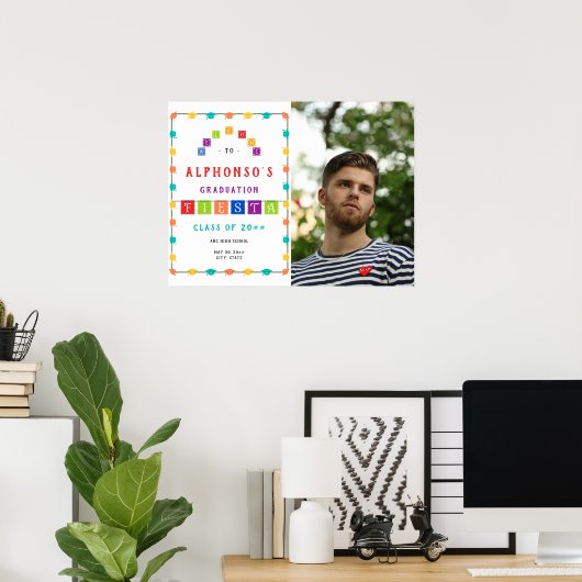 メキシカンフィエスタ2024卒業パーティー歓迎サイン ポスター (ホームオフィス)