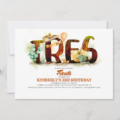 メキシカンフィエスタ3nd誕生日パーティー招待TRES 招待状 (正面)
