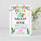 メキシカンフィエスタ&おもしろい1st誕生日招待状 招待状 (スタンド正面)