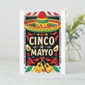 メキシカンフィエスタ カクタスカード 招待状 (スタンド正面)