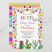 メキシカンフィエスタ シンコ デ マヨ ベイビーシャワー 招待状 (正面/裏面)