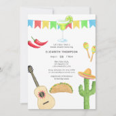 メキシカンフィエスタ タコ 'バウト ラブ ブライズシャワー 招待状 (正面)