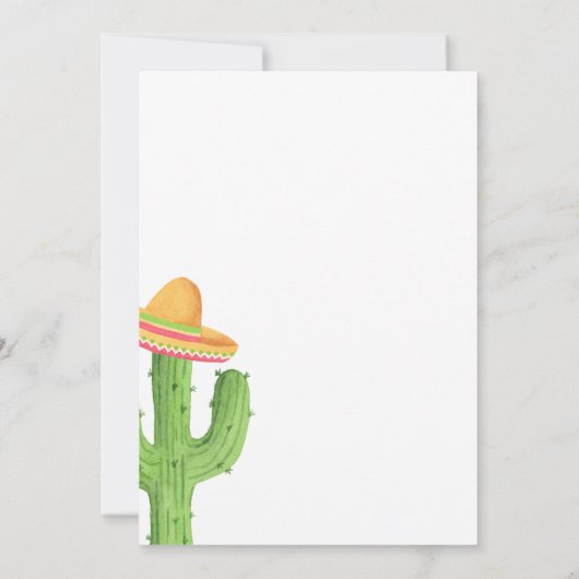 メキシカンフィエスタ タコ ブライダルシャワーゲーム 招待状 (裏面)