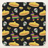 メキシカンフィエスタ&ディアデムエルトス スクエアペーパーコースター (正面)