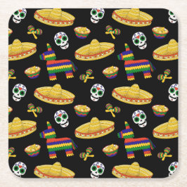 メキシカンフィエスタ&ディアデムエルトス スクエアペーパーコースター