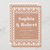 メキシカンフィエスタ バロ ペーパーピカド ボヘミアンレッド セーブザデート (正面/裏面)