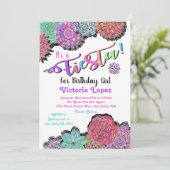 メキシカンフィエスタ フラワーマンダラ 誕生日パーティー 招待状 (スタンド正面)