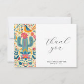 メキシカンフィエスタ フラワー ブライダルシャワー サンキューカード (正面)