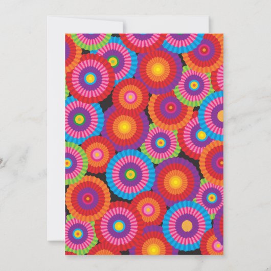 メキシカンフィエスタ ペーパーフラワー ハガキ 招待状 カクタス (裏面)