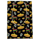 メキシカンフィエスタ & 死者の日 ミディアムペーパーバッグ (正面)