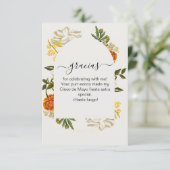 メキシカンフラワーの感謝カード ありがとう サンキューカード (スタンド正面)