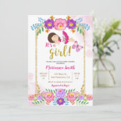 メキシカンフラワーバタフライフィエスタベイビーシャワー 招待状 (スタンド正面)