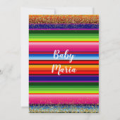 メキシカンフラワーバタフライフィエスタベイビーシャワー 招待状 (裏面)