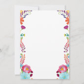 メキシカンフラワーフィエスタ結婚ズ 招待状 (裏面)