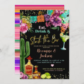 メキシカンフラワーレッツフィエスタカップルシャワー招待状 招待状 (正面/裏面)