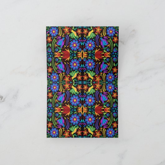 メキシカンフラワー プレイシングカード サンキューカード (内部)