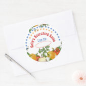 メキシカンフードのサルサの材料、ラベル付け缶詰 ラウンドシール (封筒)