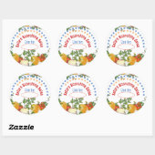 メキシカンフードのサルサの材料、ラベル付け缶詰 ラウンドシール (シート)