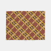 メキシカンフードブラックビーンエンチラダスグルメ フリースブランケット (正面(横))