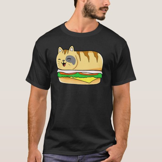 メキシカンフードブリトー猫ブリトー Tシャツ (正面)