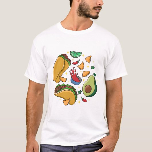 メキシカンフード Tシャツ (正面)