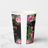 メキシカンブラックフカラフルィエスタフローラ誕生日 紙コップ (左)