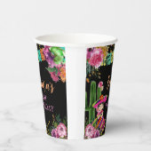 メキシカンブラックフカラフルィエスタフローラ誕生日 紙コップ (右)