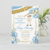 メキシカンブルーと金ゴールドチャロビッグボーイ招待状 招待状 (スタンド正面)