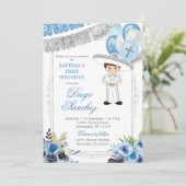 メキシカンブルーシルバーバプテスマと第三誕生日 招待状 (スタンド正面)