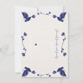 メキシカンブルーバードフェスタブライダルありがとう ノートカード (裏面)