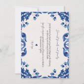 メキシカンブルーフィエスタブライダルサンキュー ノートカード (裏面)