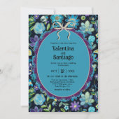 メキシカンブルー結婚式招待状 招待状 (正面)