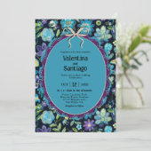 メキシカンブルー結婚式招待状 招待状 (スタンド正面)