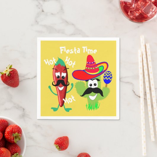 メキシカンブレロサボチコショウパーティー スタンダードカクテルナプキン (インサイチュ)