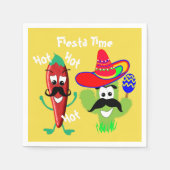 メキシカンブレロサボチコショウパーティー スタンダードカクテルナプキン (正面)