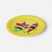 メキシカンブレロサボチコショウパーティー ペーパープレート (アングル)