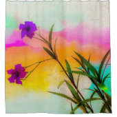 メキシカンペチュニアラブカラー シャワーカーテン (正面)